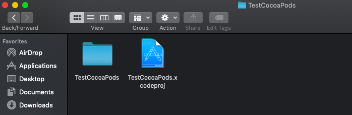 ภาพที่ 1 ทำการสร้าง xcode project ไว้บน desktop