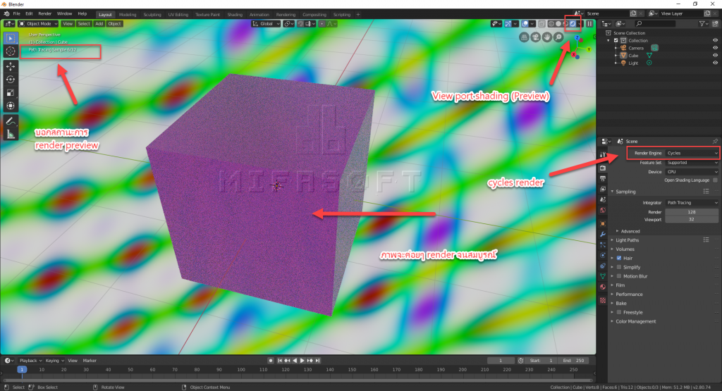เลือกระหว่าง Eevee vs Cycles render engine ใน blender - MifaSoft.com